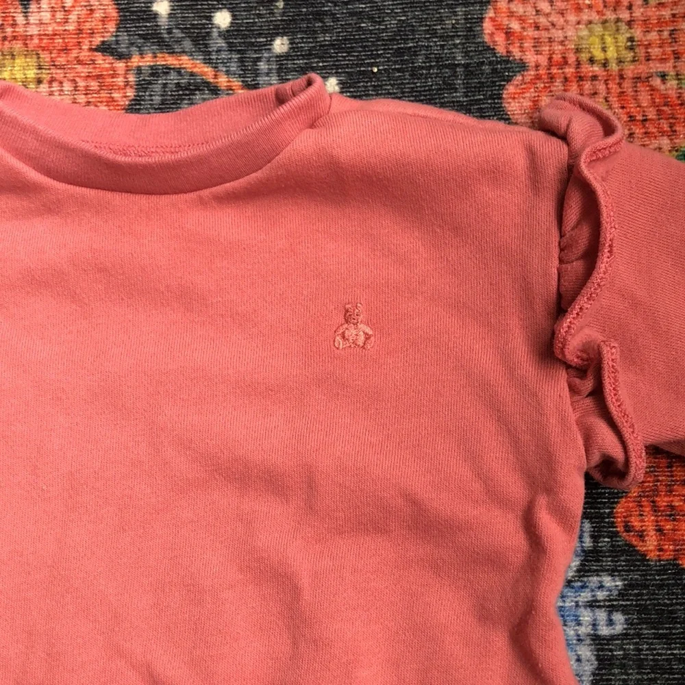 Baby Gap Pink Ruffle Sweatsuit Romper, 3-6 Months